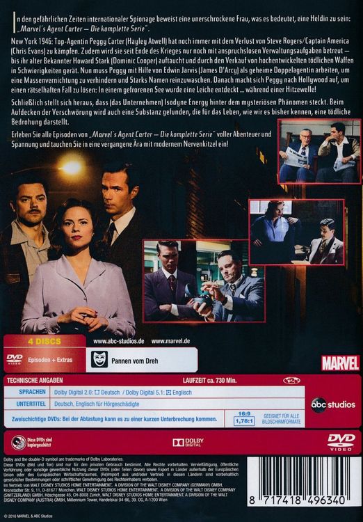 AGENT CARTER - DIE KOMPLETTE SERIE ( 2 STAFFELN AUF 4 DVD) 2