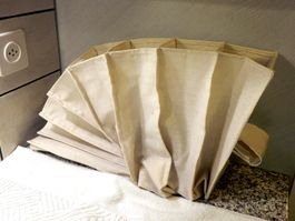 faltbares Fächerregal aus Stoff, 28 x 15 x 10cm gesamt 100cm