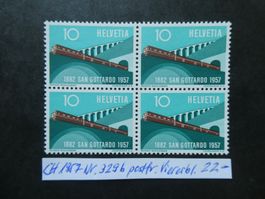 CH 1957 Nr. 329b postfrischer Viererblock