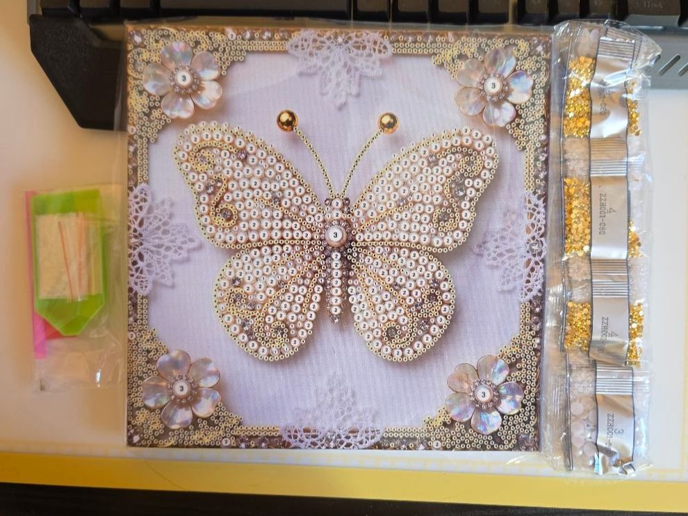 Kit bricolage: DIAMOND PAINTING BILD SCHMETTERLING – Nuovo e nell'imballaggio originale da Dintikon venduto da bonita099
