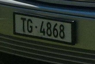 Insegne: TG 4868 Kontrollschild – Usato da Muolen venduto da uri_s1