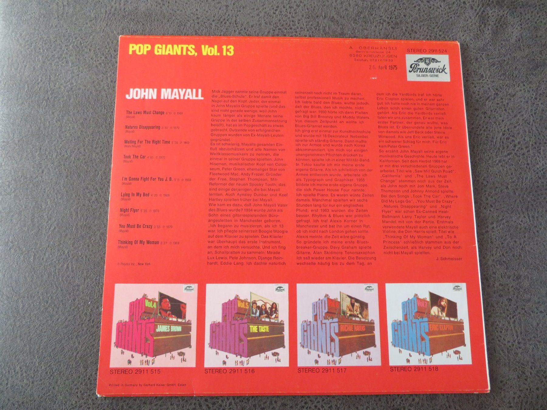 Dischi in vinile: JOHN MAYALL VOL 13 – Usato da Zürich venduto da max_cp5f 1