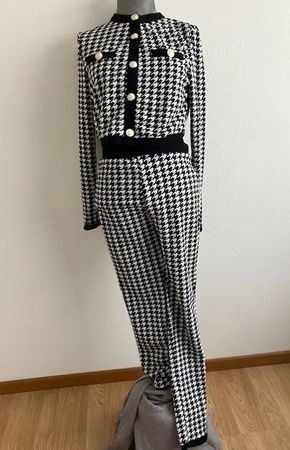 Ensemble élégant noir et blanc, taille L