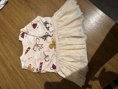 Robe de Noël fille Tulle Beige 12-mois