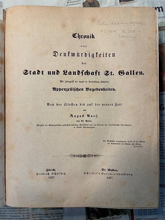 Bücher: NAEF-Chronik, 1867 – Gebraucht aus Amriswil von MiCastel 2