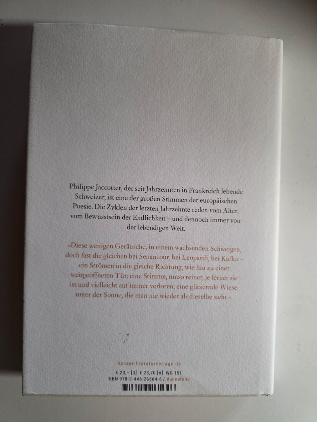 Libri: Philippe Jaccottet - Die wenigen Geräusche - 2020 – Nuovo (secondo la descrizione) da Walterswil BE venduto da Lonitti 4