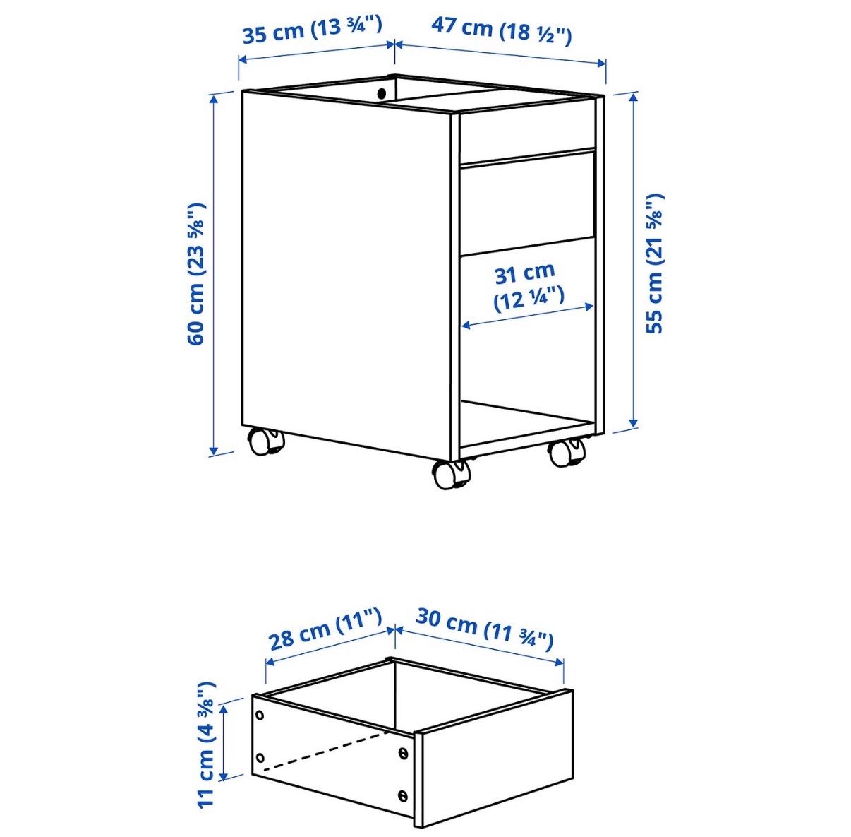 Ikea Korpus: TONSTAD Schubladenelement auf Rollen – Gebraucht aus Zürich von ana_gr8g 2