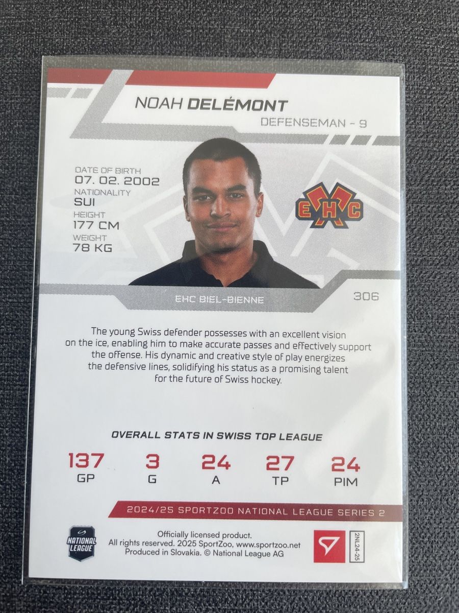 Sportzoo Sammelbilder & Trading cards: Sportzoo Noah Delemont Ehc Biel – Neu (gemäss Beschreibung) aus Burgdorf von Sports_Cards_3400 1