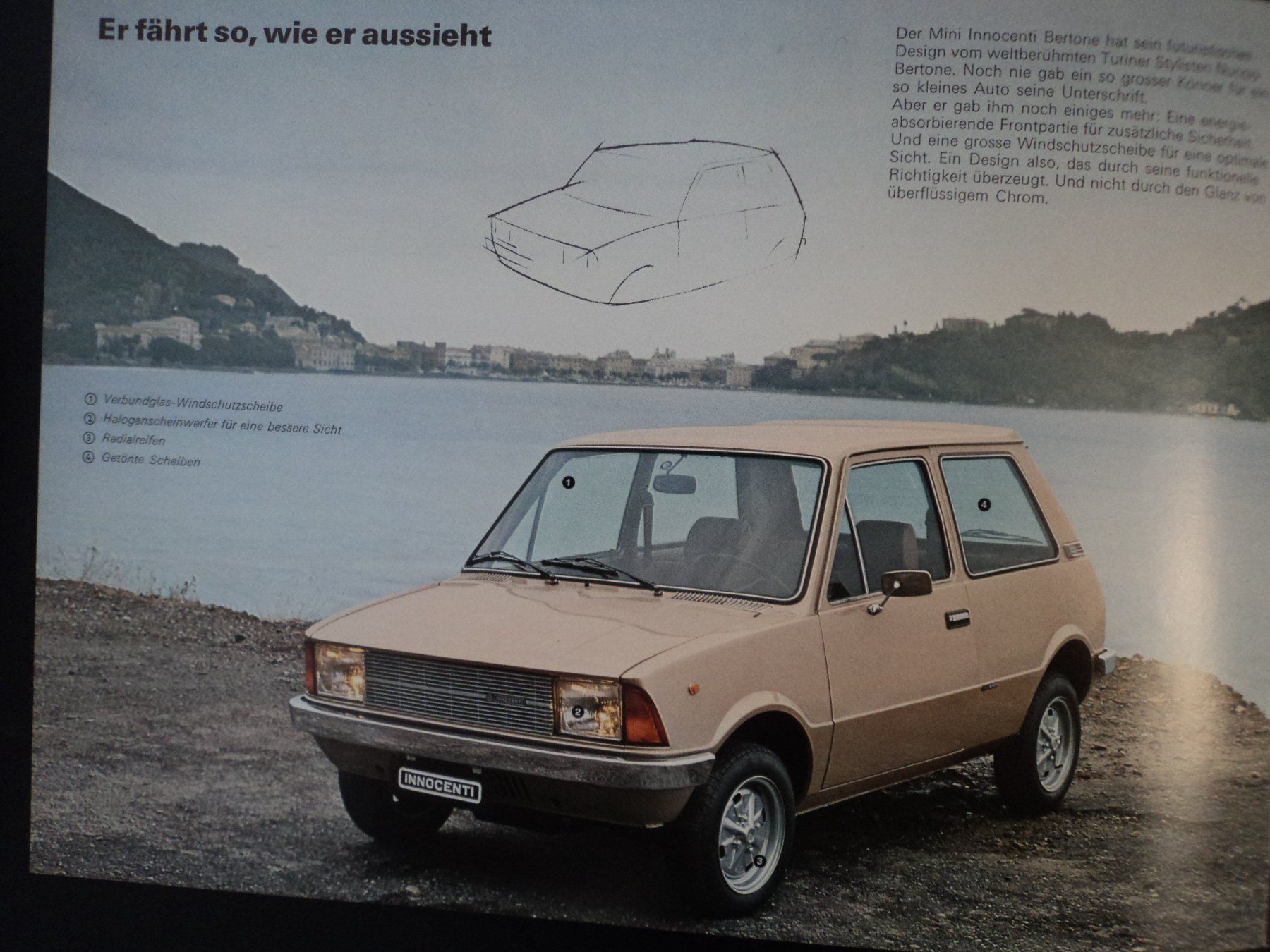 Mini Documenti: Prospekt Mini Innocenti Bertone 120SL 90SL 1978 – Usato da Schwarzenburg venduto da modelCARama 1