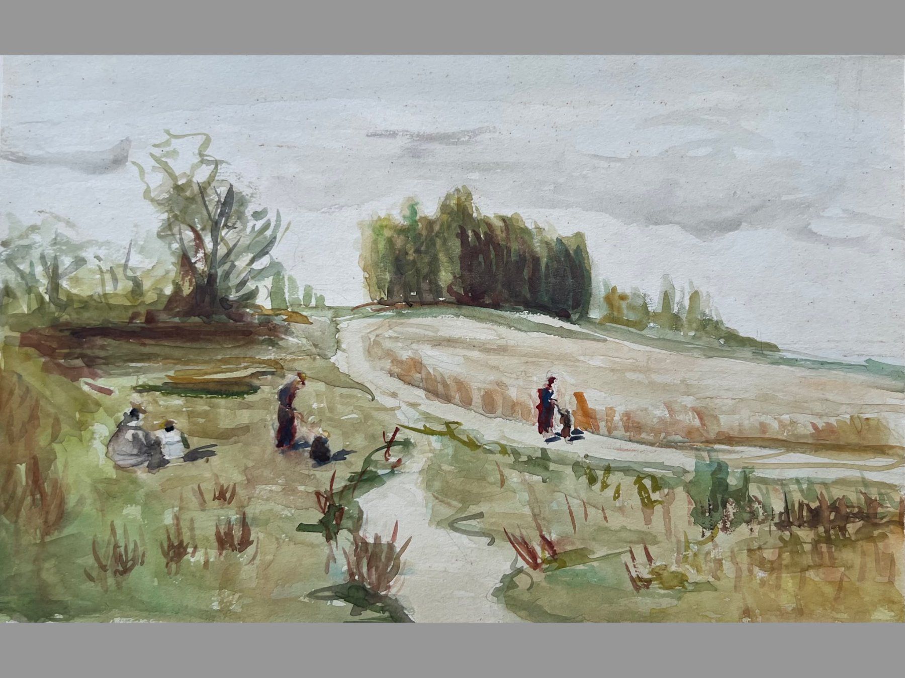 Dipinti: K. Eggnauer - Sommerzeit Aquarell – Usato da Wohlenschwil venduto da Amadeus-Auctions 2