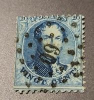 Belgien 1865 dezentriert briefmarke