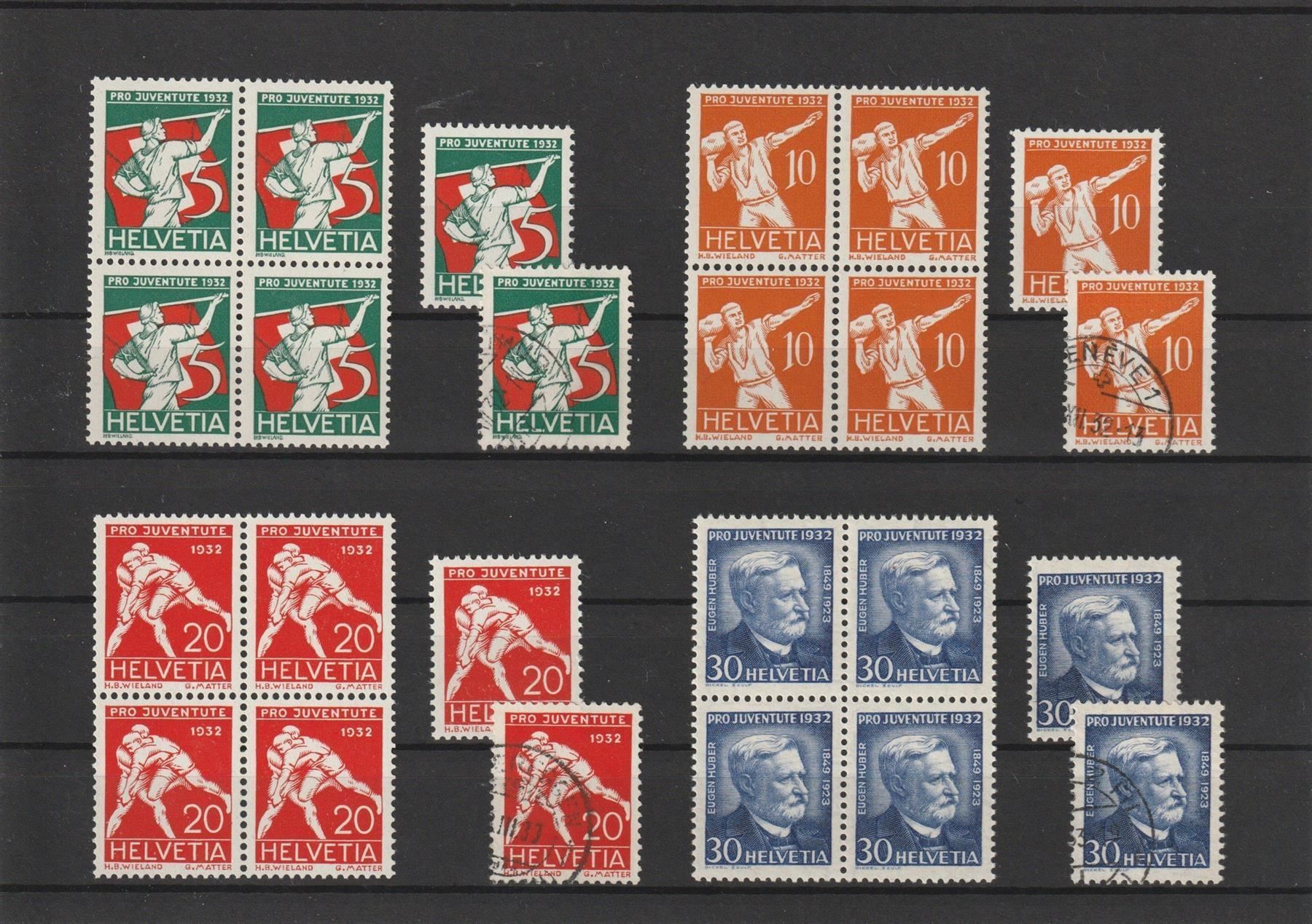 Tutti i francobolli: 1932 Serien postfrisch+gestempelt – Usato da Spiez venduto da Crazyduck