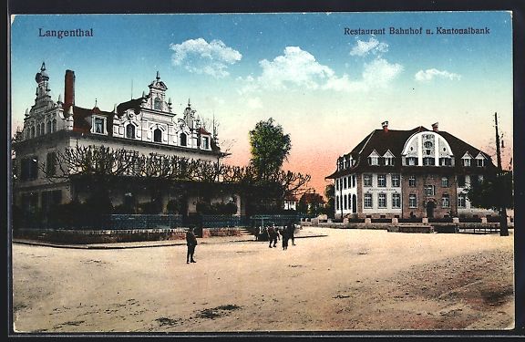 Ansichtskarten: Langenthal, Restaurant Bahnhof und Kanto – Gebraucht aus Berlin von bartko-reher