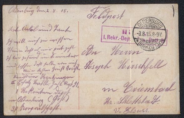 Cartoline postali: Grusskarten-AK Oldenburg / O., Strassenp – Usato da Berlin venduto da bartko-reher 1