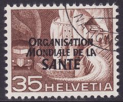 OMS SBK-Nr. 12 (Technik und Landschaft 1950) gestempelt