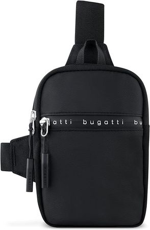 bugatti Mini Crossbody Tasche – Schwarz, Unisex, flach & ele