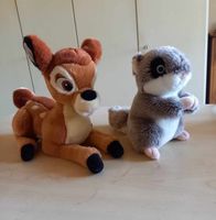 2 süsse Plüschtiere Bambi & Murmeltier