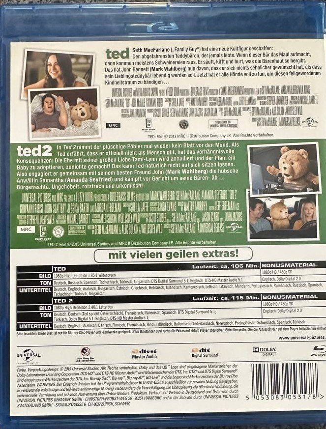Tutti i DVDs: Ted & Ted 2 - Donnerbuddies Blu-ray – Usato da Beringen venduto da Mantafisch1 1