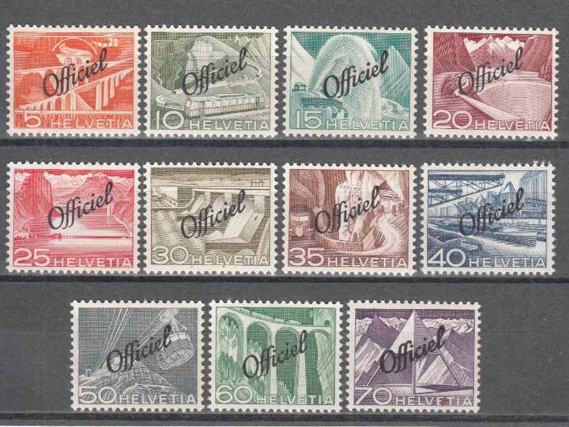 Alle Briefmarken: SBK D ll 65 - 75 postfrisch – Gebraucht aus Bürglen TG von StampGraf