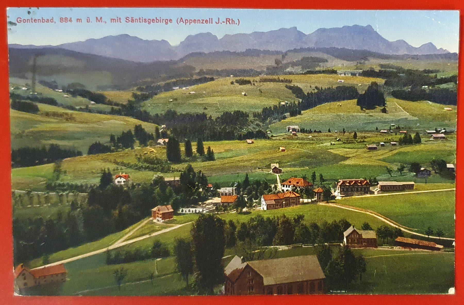 Cartoline postali: Gontenbad 1920 - Mit Aushilfsstempel GONTEN – Usato da Kreuzlingen venduto da Rschweiz1