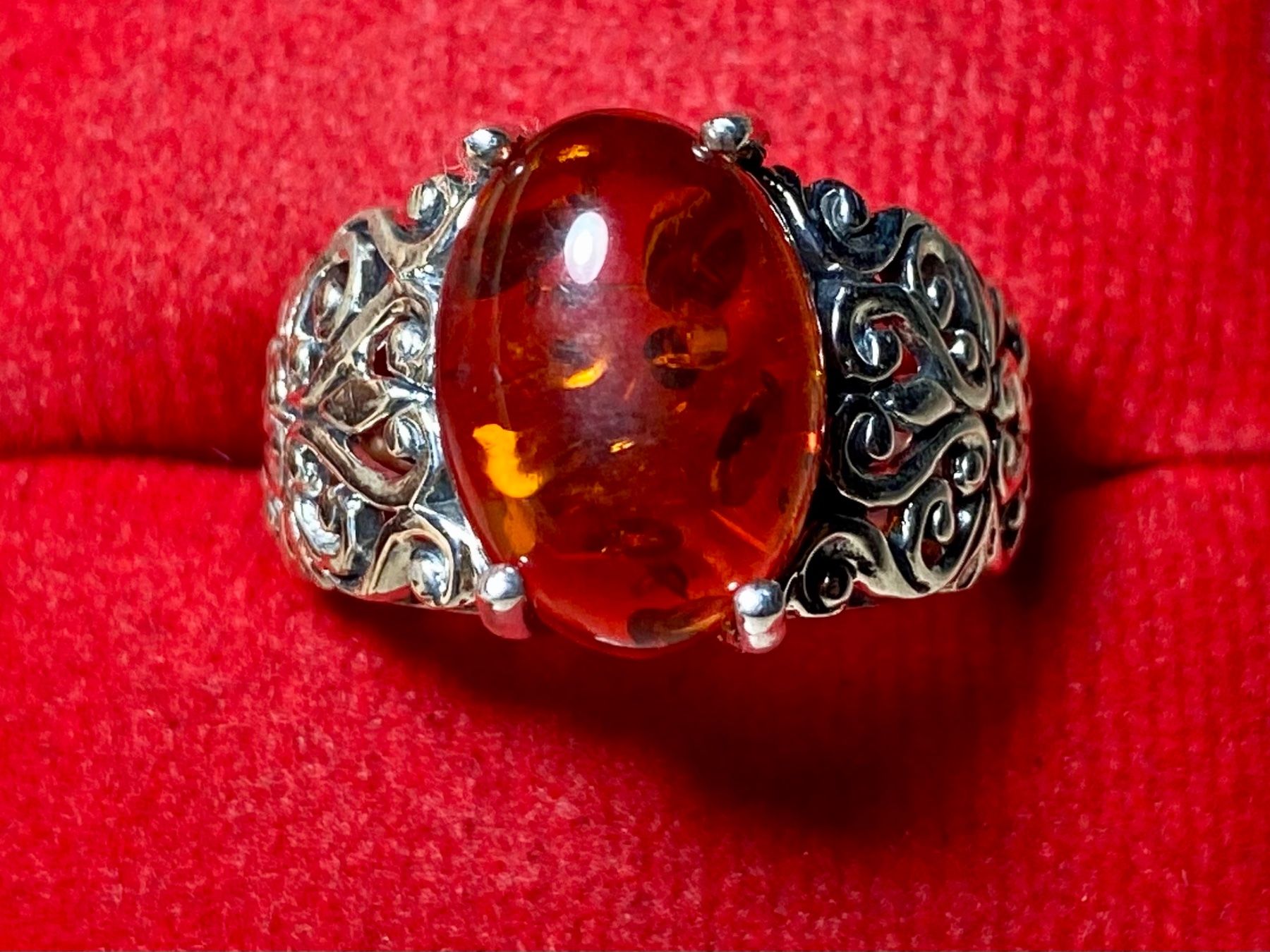 Ringe: Orientalischer Silber 925 Ring mit Cognac Bernstein – Neu und originalverpackt aus Laax von Kiki_Kingdom3 7