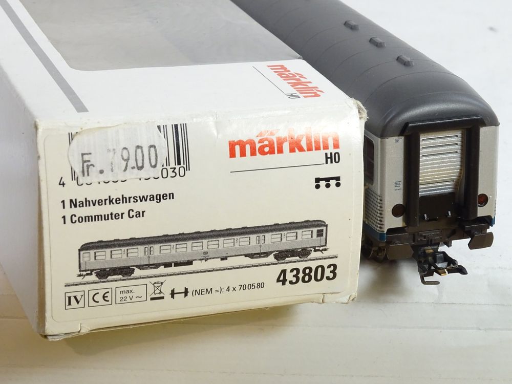 Wagon Märklin 4083 Tinplate Silberling - Époque 3 (1962) - Neuf - Train Miniature Vintage