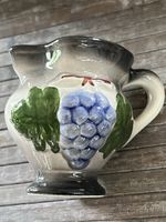 Handbemalter Boccolino Weinkrug, Trauben Dekor, TOP Zustand!