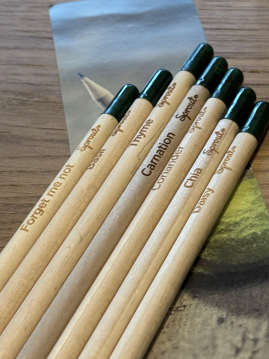 Matite, matite colorate & gessi: 7 Crayon SPROUT avec des graines – Nuovo e nell'imballaggio originale da Prilly venduto da Adrianacometti