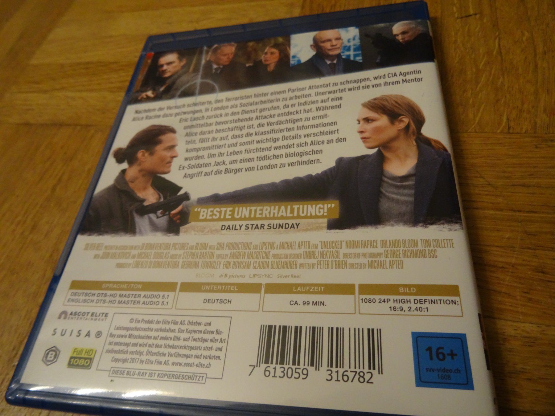 Tutti i DVDs: Unlocked Blu-Ray mit Noomi Rapace, John Malkovich – Usato da Olten venduto da Disc-Verkauf 2