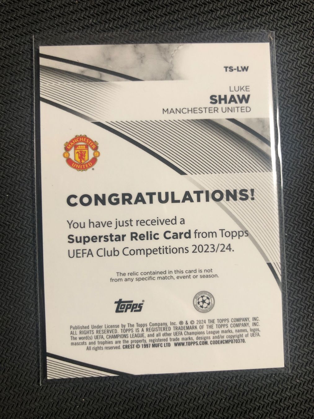 Topps Carte collezionabili: Topps Flagship Luke Shaw ManU patch – Usato da Wangenried venduto da Garagara 1