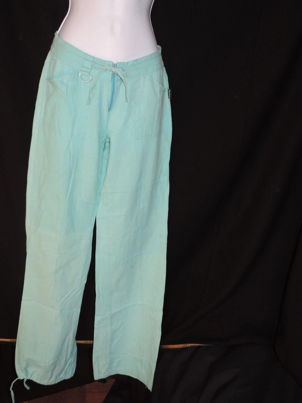 Pantaloni: pantalon lin droit léger turquoise – Usato da Genève venduto da Axelle333 3