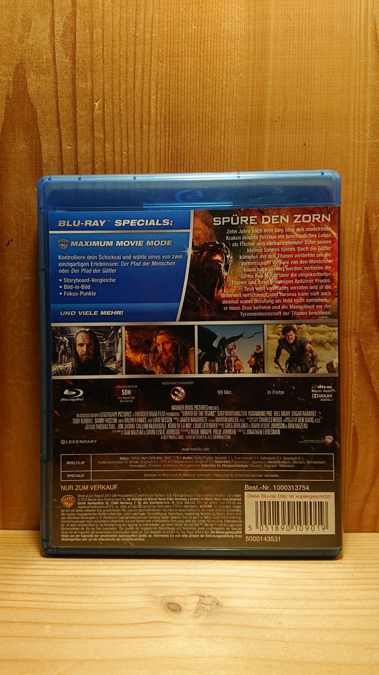 Tutti i DVDs: ZORN DER TITANEN Blu-Ray – Usato da Wilderswil venduto da Exebub 1
