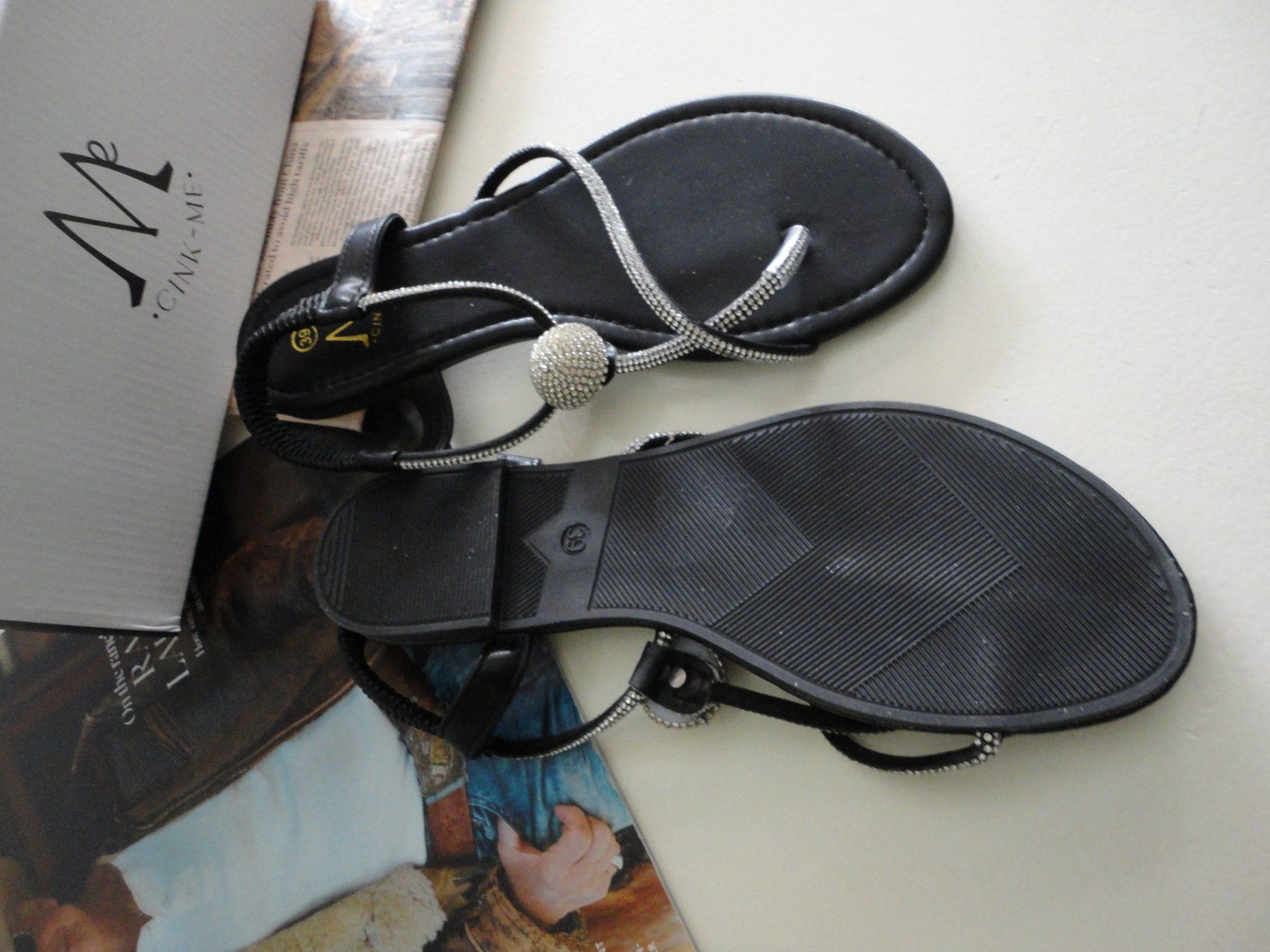Scarpe da donna: Schwarze Sandalen mit Strass-Steinen - Grösse 39 – Nuovo (secondo la descrizione) da Bonstetten venduto da nat_tv99 3