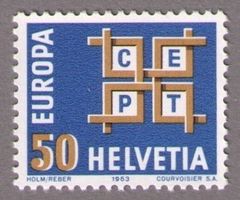 1963_401_Frühe EUROPA CEPT-Ausgabe_Verschlungene Bänder **