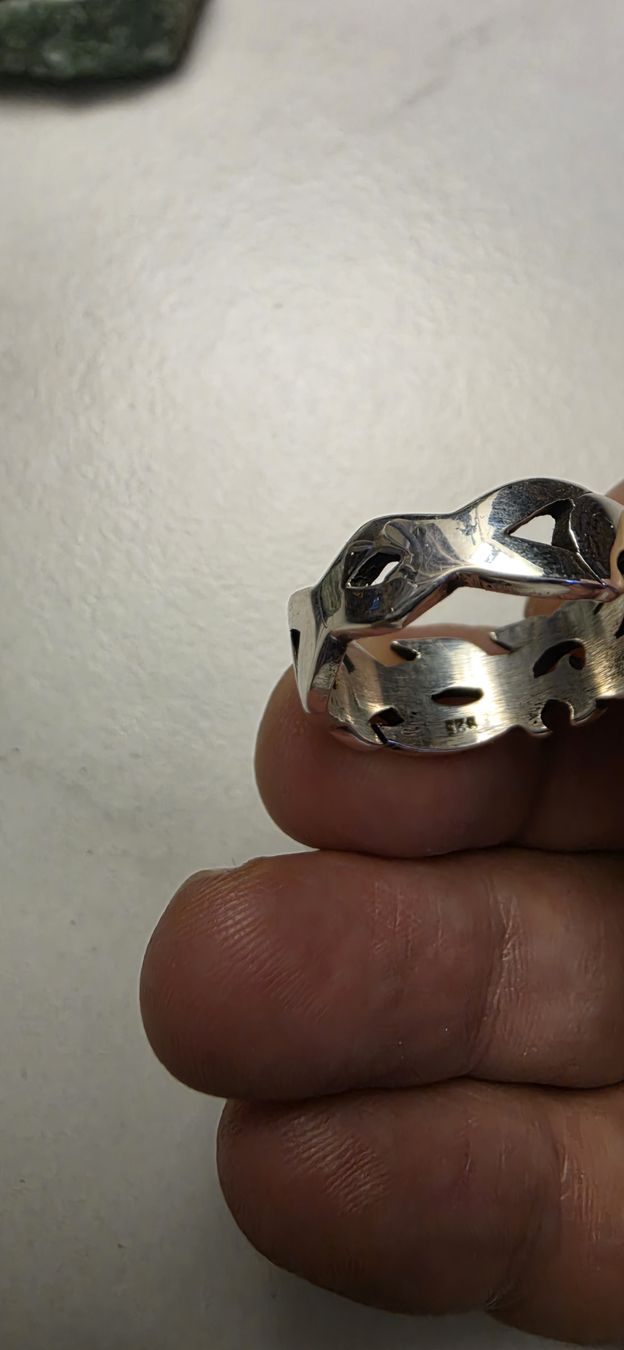 Ringe: Sterling Silberring mit coolem Muster / Tribal massiv – Neu (gemäss Beschreibung) aus Fislisbach von Eye-Arts 6