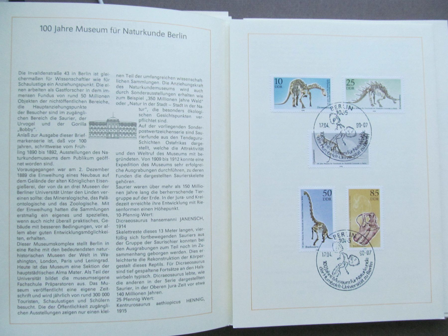 Alle Briefmarken: Jahressammlung der ehemaligen DDR  1990 – Gebraucht aus Hergiswil NW von Panda1990 4