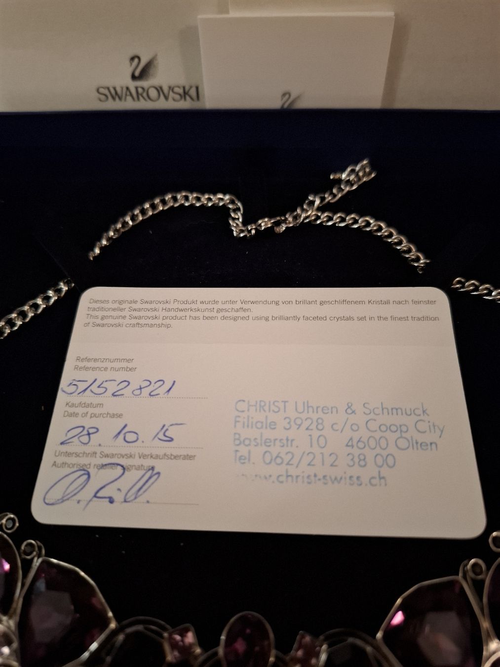 Swarovski Catenine: SWAROWSKI IMPULSE BIB HALSKETTE NO.5152821 – Nuovo e nell'imballaggio originale da Gretzenbach venduto da schibaya 7
