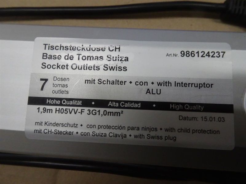 Spine: x82 Profi Alu-Strom-Steckleiste 7er – Nuovo e nell'imballaggio originale da Necker venduto da liq24 4
