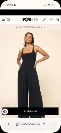 POPFLEX Go with the Flow Jumpsuit (Schwarz)