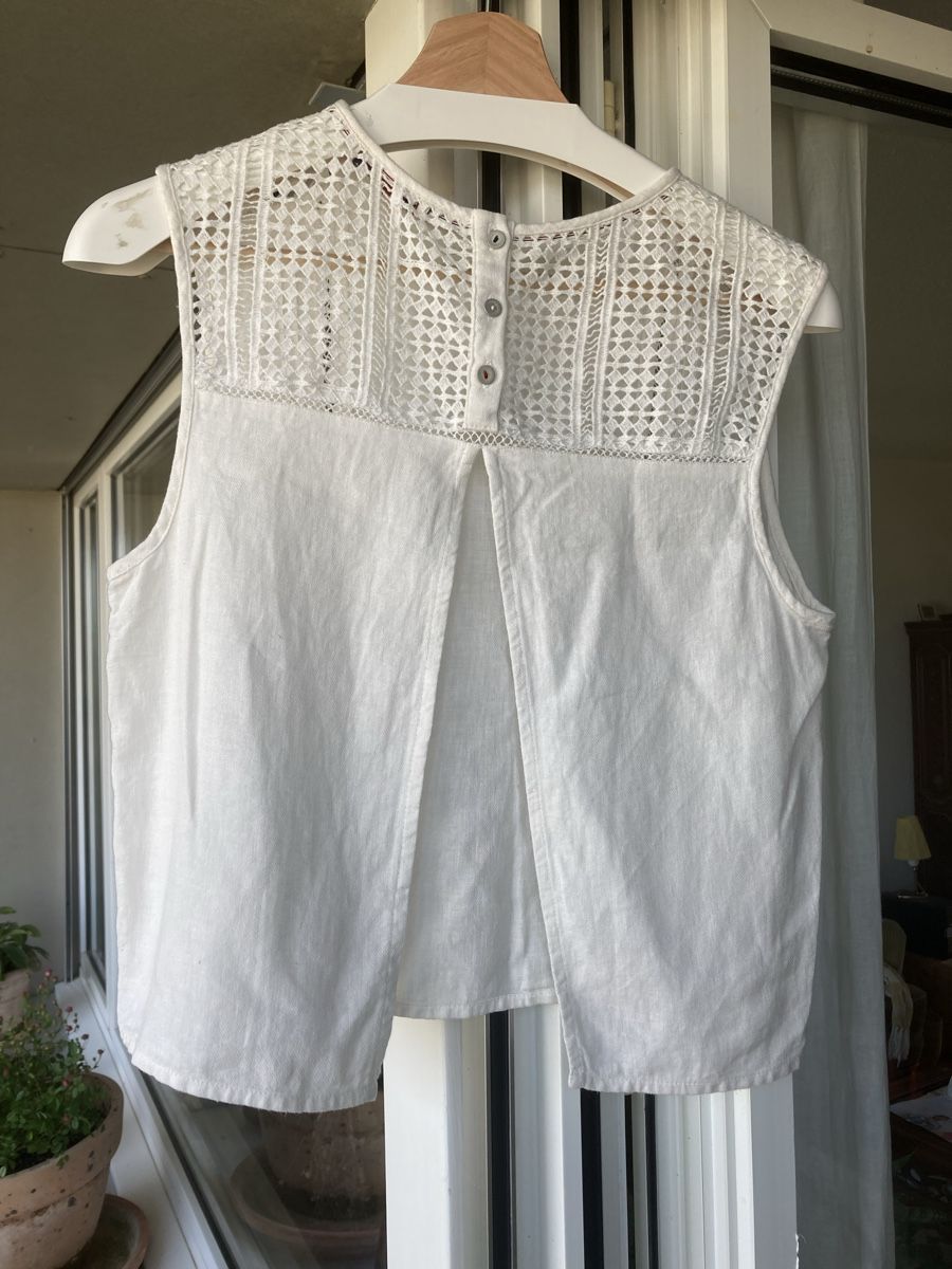 Tommy Hilfiger Top: Luftiges kurzes Leinentop – Usato da Luzern venduto da franziska.2024 1