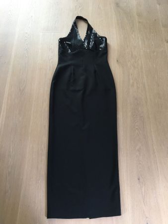 Schwarzes Cocktailkleid lang Grösse 38