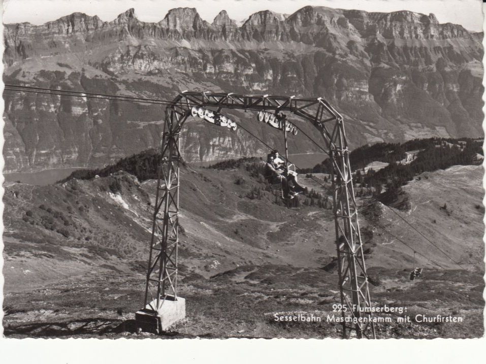 Cartoline postali: Flumserberg Maschgenkamm 1958 – Usato da Bürglen TG venduto da StampGraf