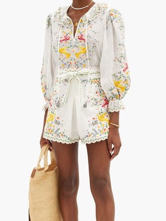 Zimmermann Embroidery Blouse & Short