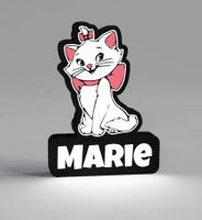 Lightbox lampe led Blanc et RGB Chat MARIE Personnalisable