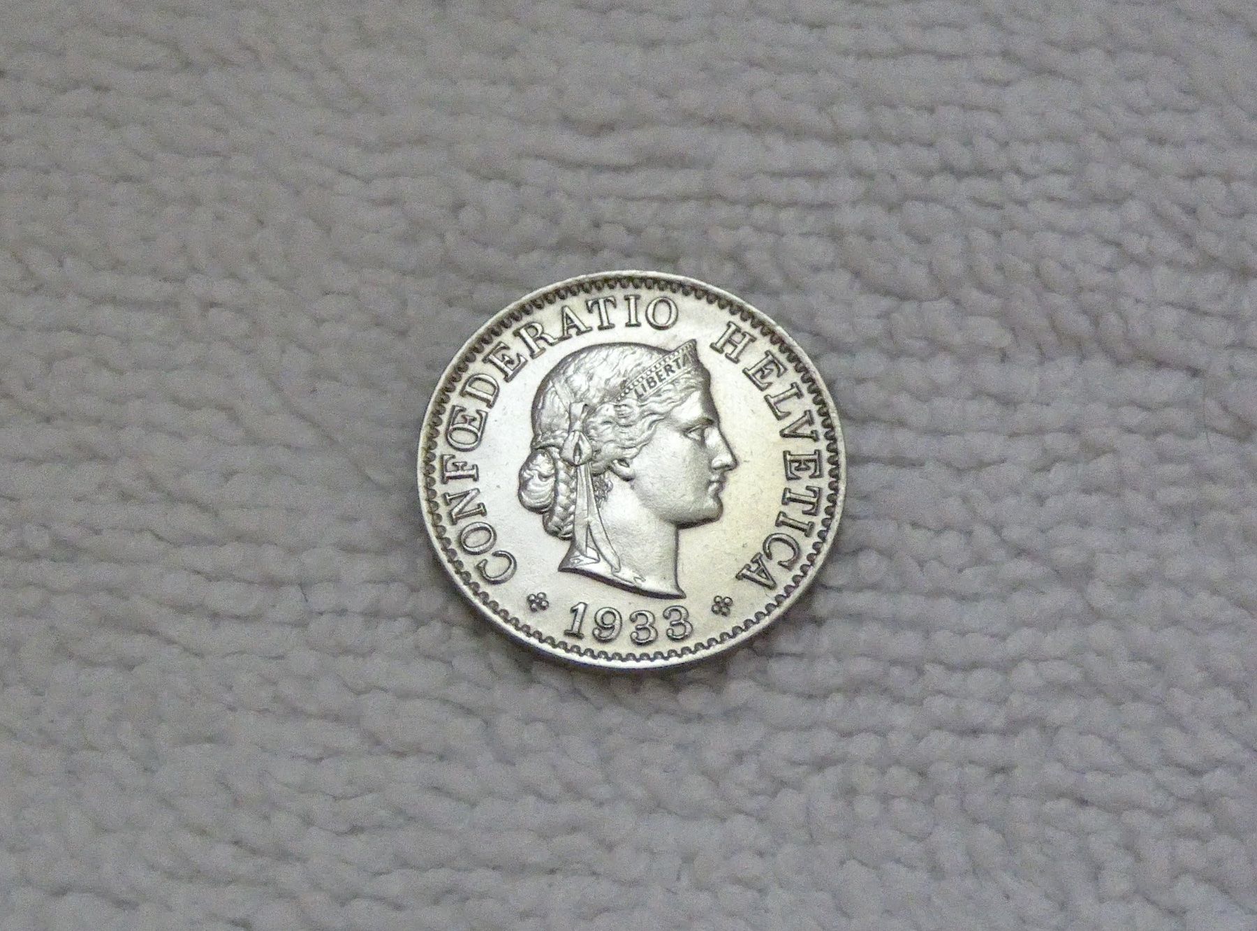 Tutti le monete: 5 centimes/rappen 1933 – Usato da Nyon venduto da Ilmi09