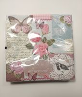 Neu! Serviette 20Stück, orig.VP, Romantik-Motive, Twint:Ja