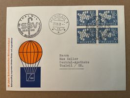 1961 Ballonaufstieg, SF 64.1, Brief nach Thalwil, Ballon