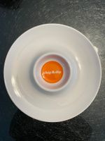 Servierschale / Teller rund chip & dip, weiss