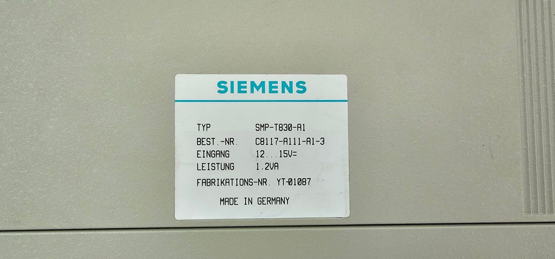 Siemens Elektronikbauteile: Siemens SMP-T830 Terminal – Gebraucht aus Boniswil von LakeSide_Boniswil 2