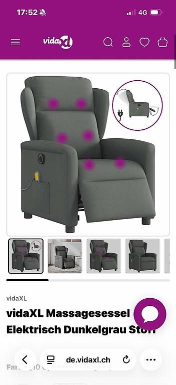 Fauteuils: Elektrischer Fernsehsessel mit Massagefunktion – D'occasion à Obbürgen par bugi6868 1